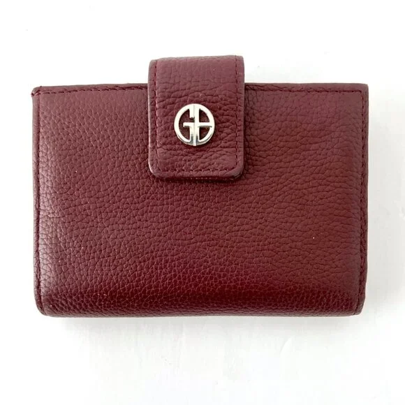 Giani Bernini Women's Wallet, Burgundy, Soft Leather, Pebble Texture, VGC! - Picture 1 of 12